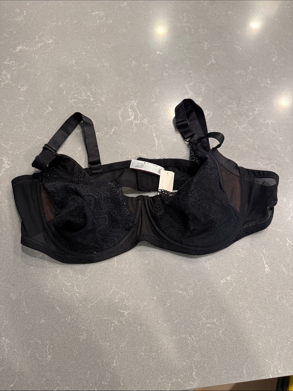 Adore Me Black Lace Underwire Bra